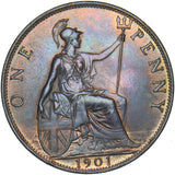 1901 Penny - Victoria British Bronze Coin - Very Nice