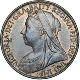1901 Penny - Victoria British Bronze Coin - Very Nice