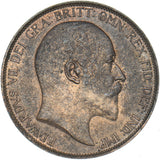 1902 Penny - Edward VII British Bronze Coin - Very Nice