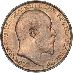 1903 Penny - Edward VII British Bronze Coin - Superb