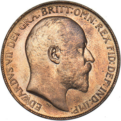 1910 Penny - Edward VII British Bronze Coin - Superb