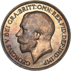 1917 Penny - George V British Bronze Coin - Superb