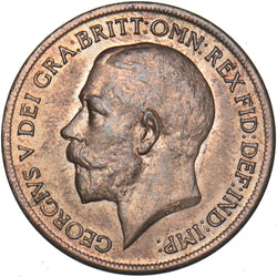 1921 Penny - George V British Bronze Coin - Superb