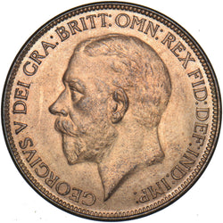 1927 Penny - George V British Bronze Coin - Superb