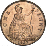 1927 Penny - George V British Bronze Coin - Superb