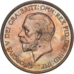 1928 Penny - George V British Bronze Coin - Superb