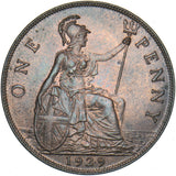 1929 Penny - George V British Bronze Coin - Very Nice