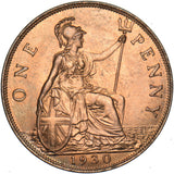 1930 Penny - George V British Bronze Coin - Superb