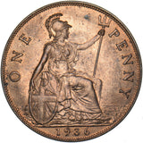1936 Penny - George V British Bronze Coin - Superb
