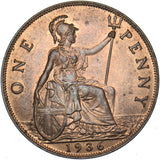 1936 Penny - George V British Bronze Coin - Superb