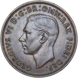 1950 Penny - George VI British Bronze Coin - Nice