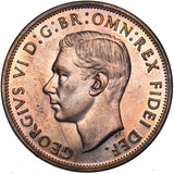 1950 Proof Penny - George VI British Bronze Coin - Superb