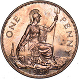1950 Proof Penny - George VI British Bronze Coin - Superb