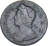 1739 Halfpenny - George II British Copper Coin