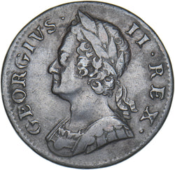 1751 Halfpenny - George II British Copper Coin - Nice