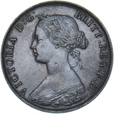 1861 Halfpenny - Victoria British Bronze Coin - Very Nice