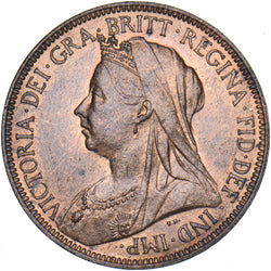 1901 Halfpenny - Victoria British Bronze Coin - Superb