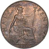 1910 Halfpenny - Edward VII British Bronze Coin - Very Nice