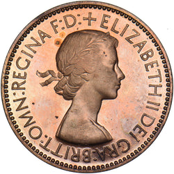 1953 Proof Halfpenny - Elizabeth II British Bronze Coin - Superb