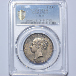 1844 Halfcrown (PCGS MS61) - Victoria British Silver Coin - Superb