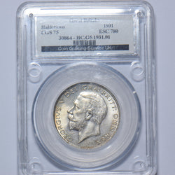 1931 Halfcrown (CGS 75) - George V British Silver Coin - Superb