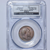 1902 Halfpenny (CGS AU 75) - Edward VII British Bronze Coin - Superb