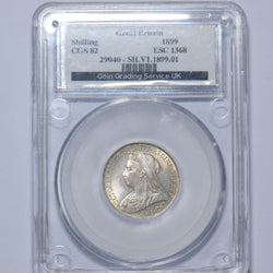 1899 Shilling (CGS 82) - Victoria British Silver Coin - Superb