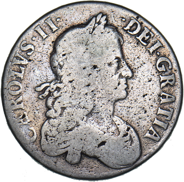 1664 Crown - Charles II British Silver Coin