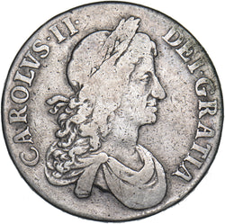 1664 Crown - Charles II British Silver Coin