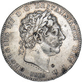 1819 LIX Crown - George III British Silver Coin - Nice