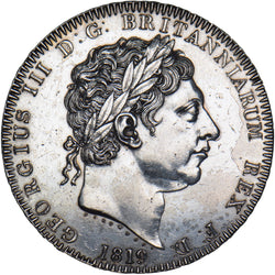 1819 LX Crown - George III British Silver Coin - Very Nice