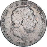 1820 Crown (2 Over 1) - George III British Silver Coin