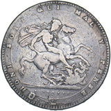 1820 Crown (2 Over 1) - George III British Silver Coin