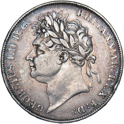 1821 Crown - George IV British Silver Coin - Nice