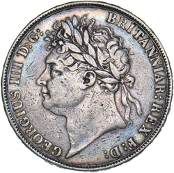 1821 Crown - George IV British Silver Coin - Nice
