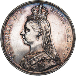 1887 Crown - Victoria British Silver Coin - Very Nice