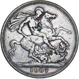 1887 Crown - Victoria British Silver Coin