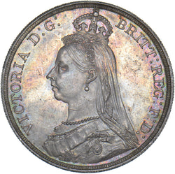1887 Crown - Victoria British Silver Coin - Superb