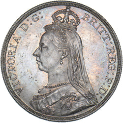 1887 Crown - Victoria British Silver Coin - Superb