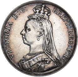 1888 Crown - Victoria British Silver Coin - Nice