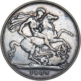 1889 Crown - Victoria British Silver Coin