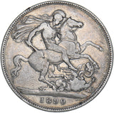 1890 Crown - Victoria British Silver Coin