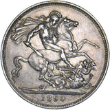 1890 Crown - Victoria British Silver Coin - Nice