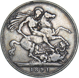 1891 Crown - Victoria British Silver Coin