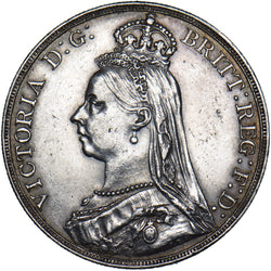 1891 Crown - Victoria British Silver Coin - Nice