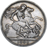 1891 Crown - Victoria British Silver Coin