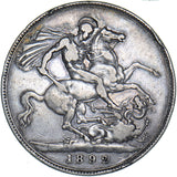 1892 Crown - Victoria British Silver Coin