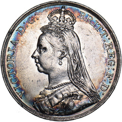 1892 Crown - Victoria British Silver Coin - Nice