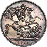1892 Crown - Victoria British Silver Coin - Nice