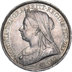 1893 LVI Crown - Victoria British Silver Coin - Very Nice